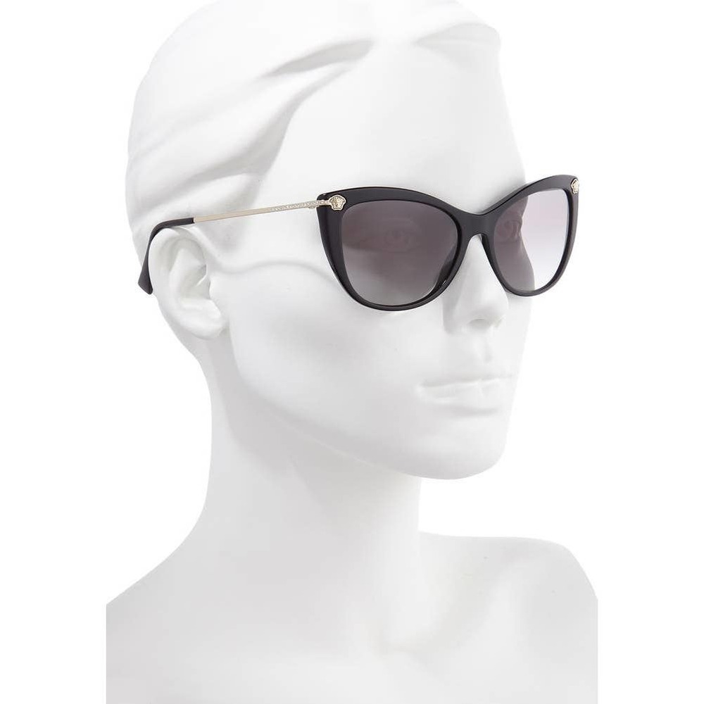 Versace 57mm Cat Eye Sunglasses black gold